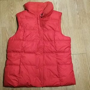 Red Old Navy Puffer Vest Jacket